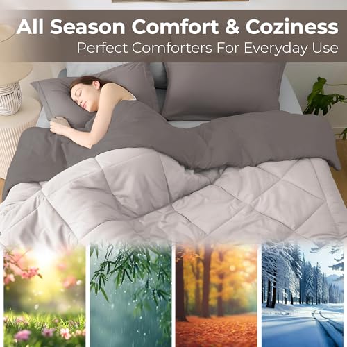 Image of Story@Home Reversible Comforter Single Bed 220 GSM Microfiber Reversible Blankets for Winter /Quilt /Duvets for Single Bed Comforter (90X60 Inches, Mocha & Vanilla)