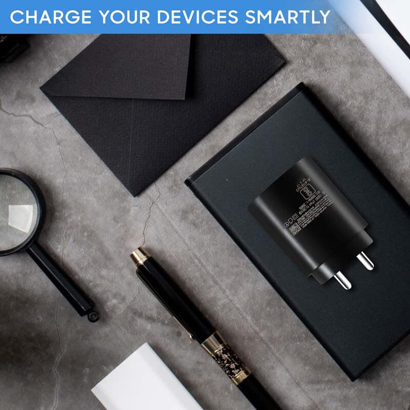 Image of 25W to 45W PD Charger for Xiaomi Redmi 13C 5G / 13 C Charger Original Travel Adapter Like Type-C Port Super-Fast Charging Charger with 1M Type C to Type C USB Cable (SBPD2, Black)