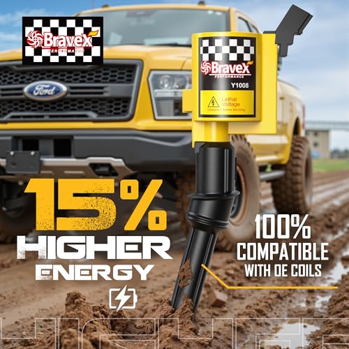 High Performance Ignition Coil 8 Pack -Upgrade 15% More Energy For Ford F-150 F-250 F-350 4.6L 5.4L V8 CROWN VICTORIA EXPEDITION MUSTANG LINCOLN MERCURY Compatible & DG508 DG457 DG472 DG491 (YELLOW)