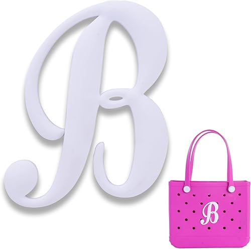Dijes para bolsa Bogg con letras de goma para la playa, accesorios para bolsas de mano, bolsa Bogg con letras del alfabeto