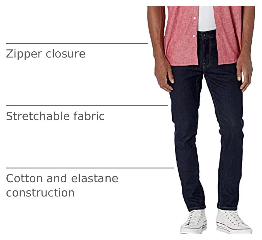 Image of Amazon Essentials Men's Skinny-Fit Comfort Stretch Denim Jeans - Discontinued Colors