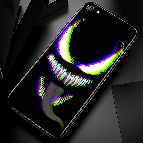 Iphone 8 Plus Case,Wonderful Mask Iphone 7 Plus Case,Pattern Design Shockproof Non-Slip Tempered Glass Case For Apple Iphone 8 Plus/7 Plus #TOP2