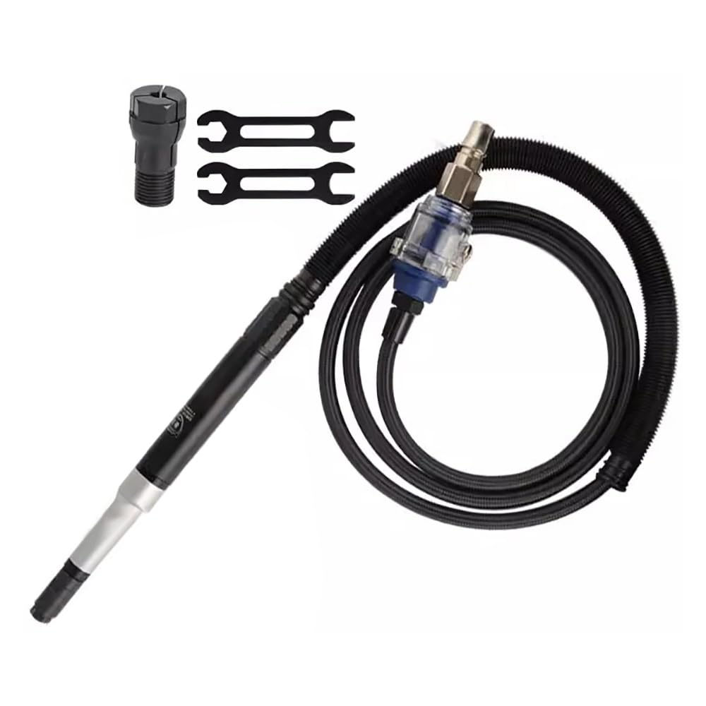 LX-3280 Pneumatic Grinding Pen Extended Air Grinder Bore Grinding Polishing Machine with Automatic Lubeicator Chuck 3/6MM 36000RPM