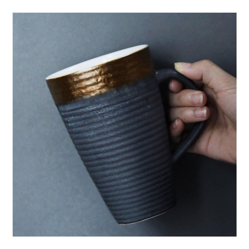 Ceramiczny kubek do kawy Kubek w stylu vintage, filiżanka do popołudniowej herbaty, kubek śniadaniowy, ceramiczny, duża pojemność, kawy Filiżanki kawy
