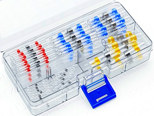 PREMIUM Solder Seal Heat Shrink Butt Connectors 100 pcs Wire Connector Kit Electrical Waterproof Marine Automotive Solder Sleeve