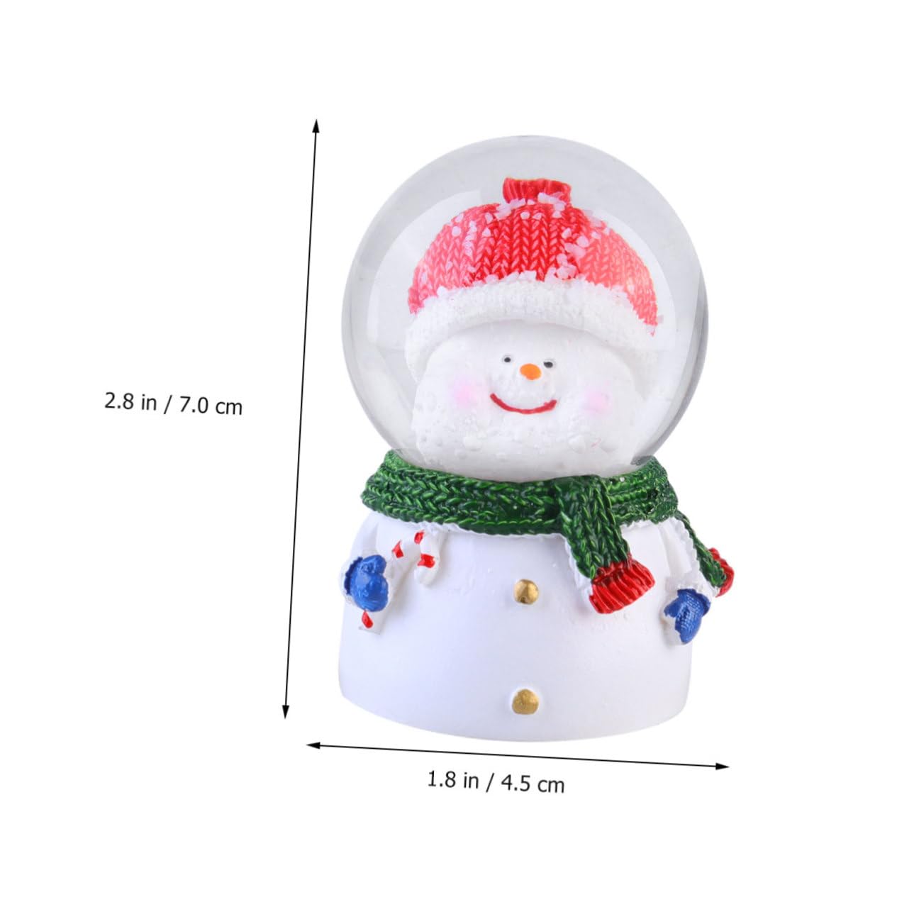 BRIGHTFUFU 1pc Adorable Resin Snowman Tabletop Decoration for Home Lovely Christmas Ornament Lights for Bedside Dresser and Desk Decor