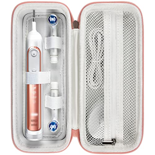 Estojo de viagem para escova de dentes compatível com Oral-B Pro 1000, 2000, 3000, 3500, 1500/ para escova de dentes elétrica Philips Sonicare ProtectiveClean 4100 5100 com bolso de tela para