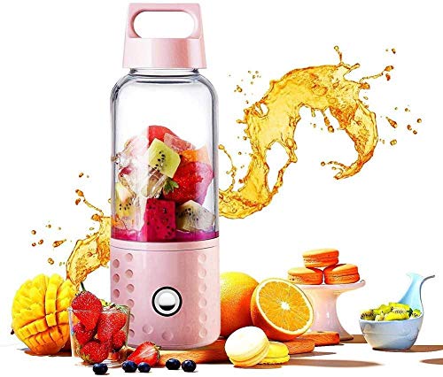 ASDASD Licuadora portátil 500 ml Licuadora de tamaño Personal con diseño de desbloqueo de Seguridad Picnic al Aire Libre Gimnasio de Viaje