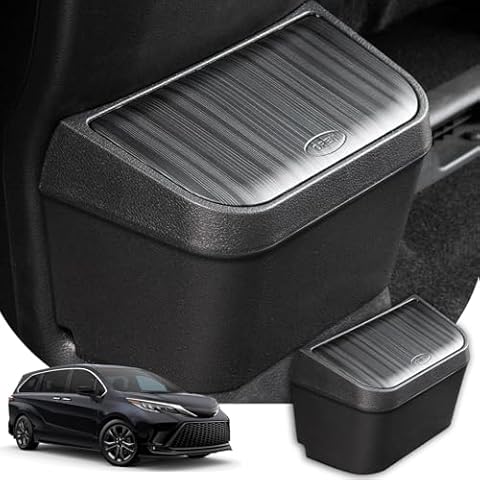 YEE PIN for 2025 Toyota Sienna Trash Can for 2025 Toyota Sienna Accessories Car Trash Can for 2024 2025 Toyota Sienna Garbage Can Garbage Bin for Toyota Sienna Trash Bin Trashcan Sienna 2025 2024-2021 Cover
