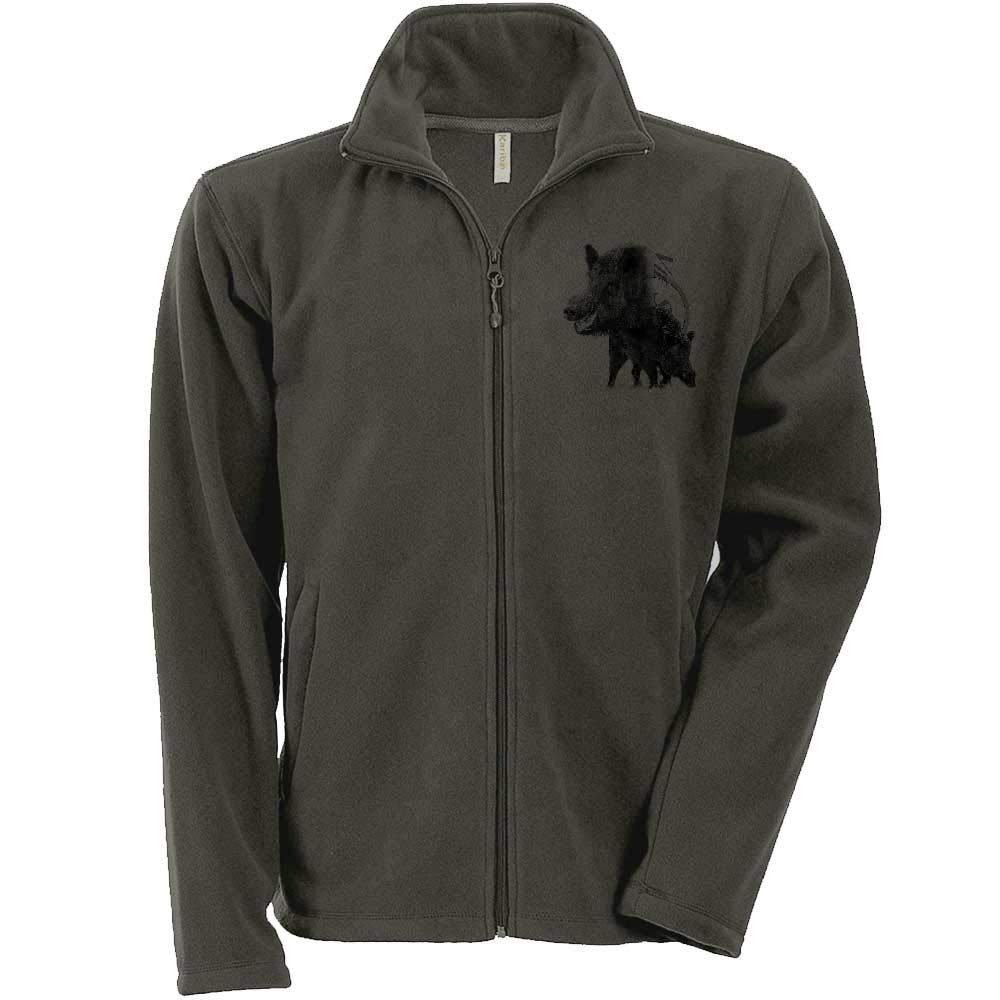 Chaqueta polar jabalí - ropa de caza personalizada