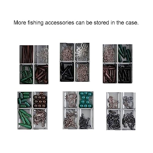 zalati Small Tackle Box 2pcs Portable Case with 10 Compartmentss Storage Box for Fishing Hooks Lure Baits - Image 4