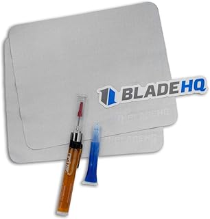 Blade HQ Knife Care Bundle | TUF-Glide Pen Lubricrant Applicator, Rust Prevention, 2 Polishing Cloth, Blue Thredlocker