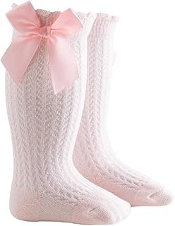 Meias arrastão infantis com laço na altura do joelho meias estilo palácio meias infantis 0-2 anos uniforme meias acessórios para bebês meias de bebê meias até o joelho 0-3 meses 3-6 meses menina