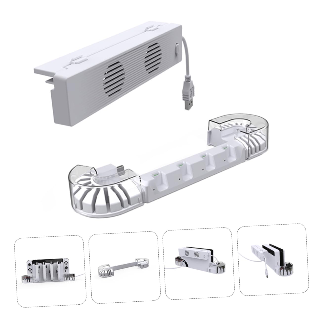 DECHOUS Station de Charge Compatible avec Manette Jeu Switch Chargeur Manette Jeu Station de Charge Portable