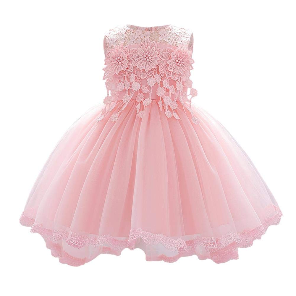 ODASDO Baby Girl Flower Dress Infant Wedding Bridesmaid Birthday Party Pageant Tutu Tulle Princess Dresses for 6-24M