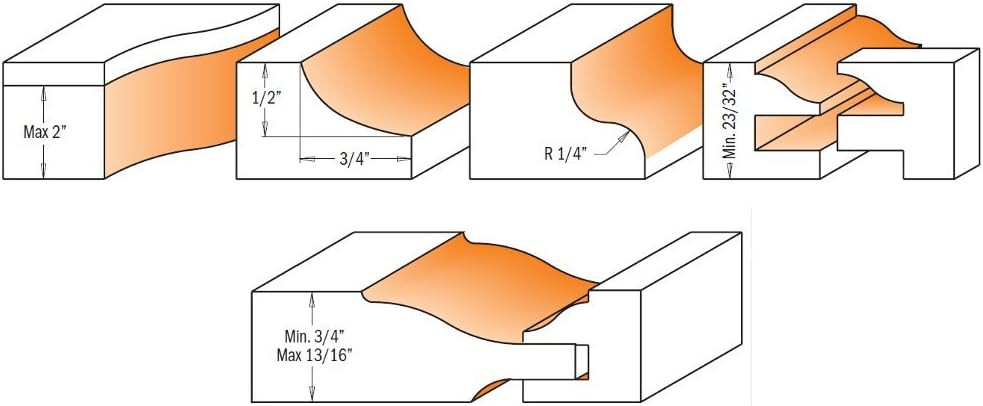 🔥 CMT 800.520.11 6-Piece Cove Cabinetmaking Set, 1/2-Inch Shank Buу 1 gеt 1 CMT 800.520.11 6-Piece Cove Cabinetmaking Set, 1/2-Inch Shank