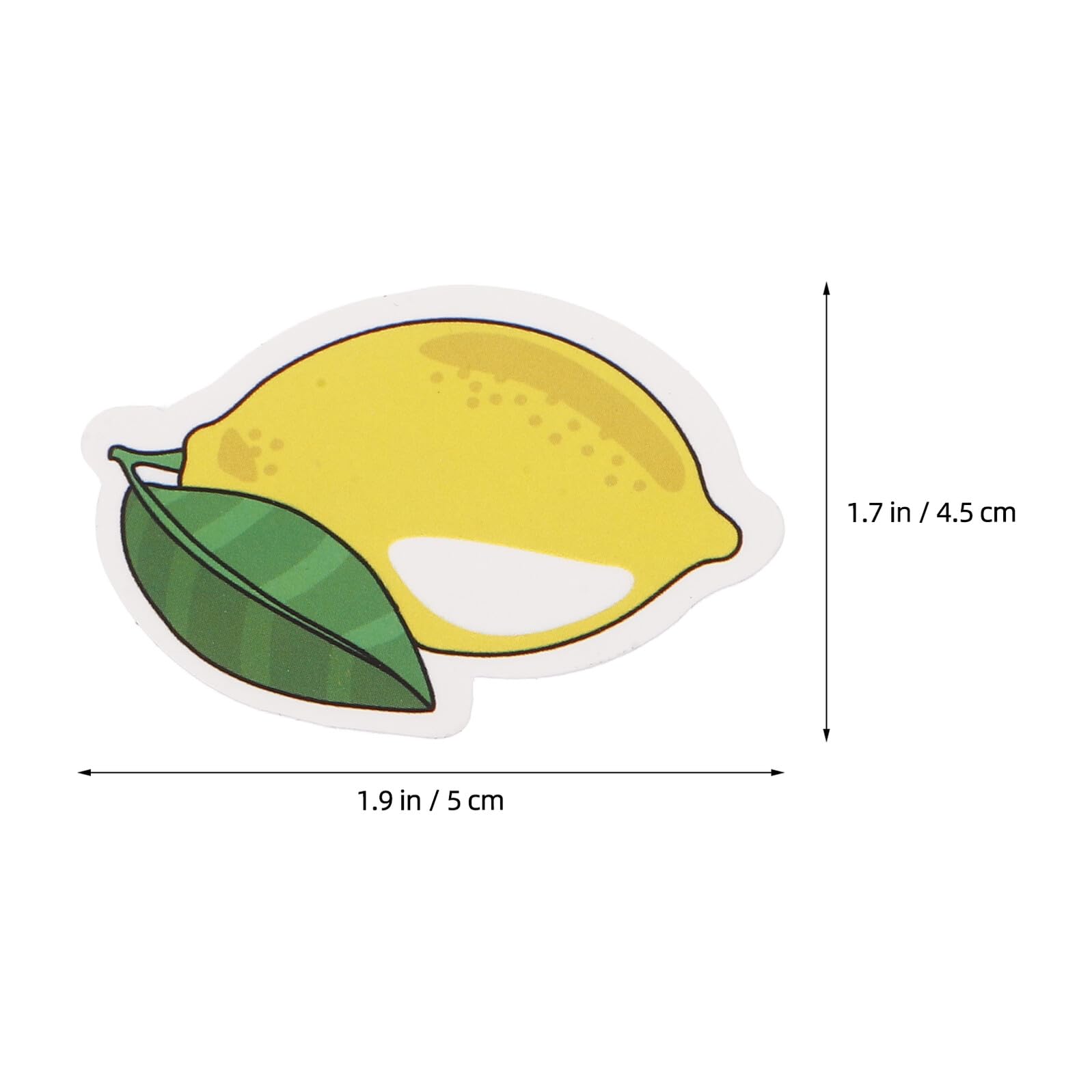 50 Pegatinas Adhesivas de Dibujos Animados de Limón Amarillo Diseño Adorable para Maletas y Manualidades, Variedad de Patrones Decorativos