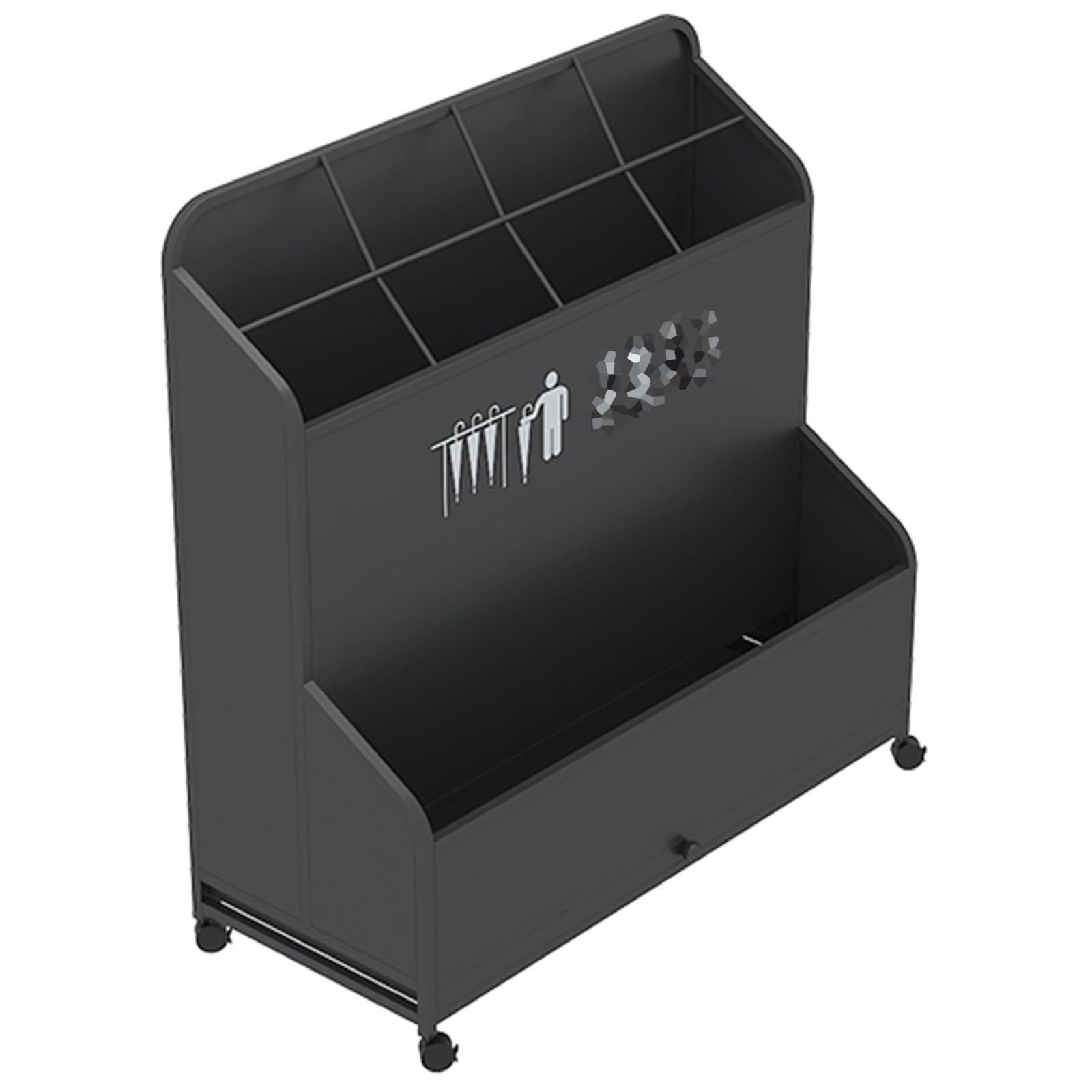 GHHVFEC Freestanding Umbrella Stand with Removable Drip Tray for Entryway, Office, and Home Organization, Holds Multiple Umbrellas