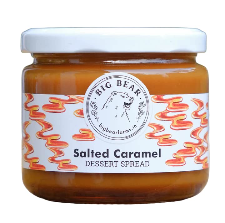 Image of Big Bear Farms Combo of Lemon Curd Dessert Spread & Salted Caramel, 100% Natural, No Artificial preservatives, Homemade in Himachal, Combo Pack