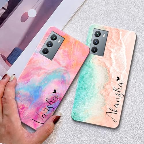 Image of COLORflow Back Cover Compatible with iQOO 9 SE 5G | Marble Colors Customized Back Cover Compatible with iQOO 9 SE 5G