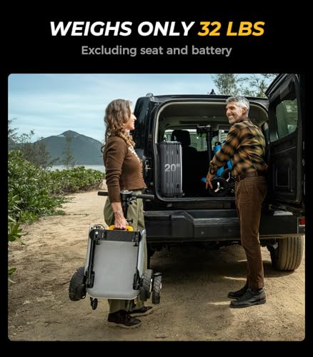 Image of PAISEEC L5 Mobility Scooter 32 lbs Ultra Lightweight, One-Step Folding Mobility Scooters for Seniors, Electric Scooter with PAI Safety System, Airline Approved Mobility Scooter (Grey, 15 Miles)