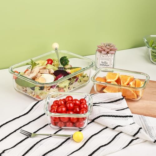 Liuruiyu 8-Pack Glass Food Storage