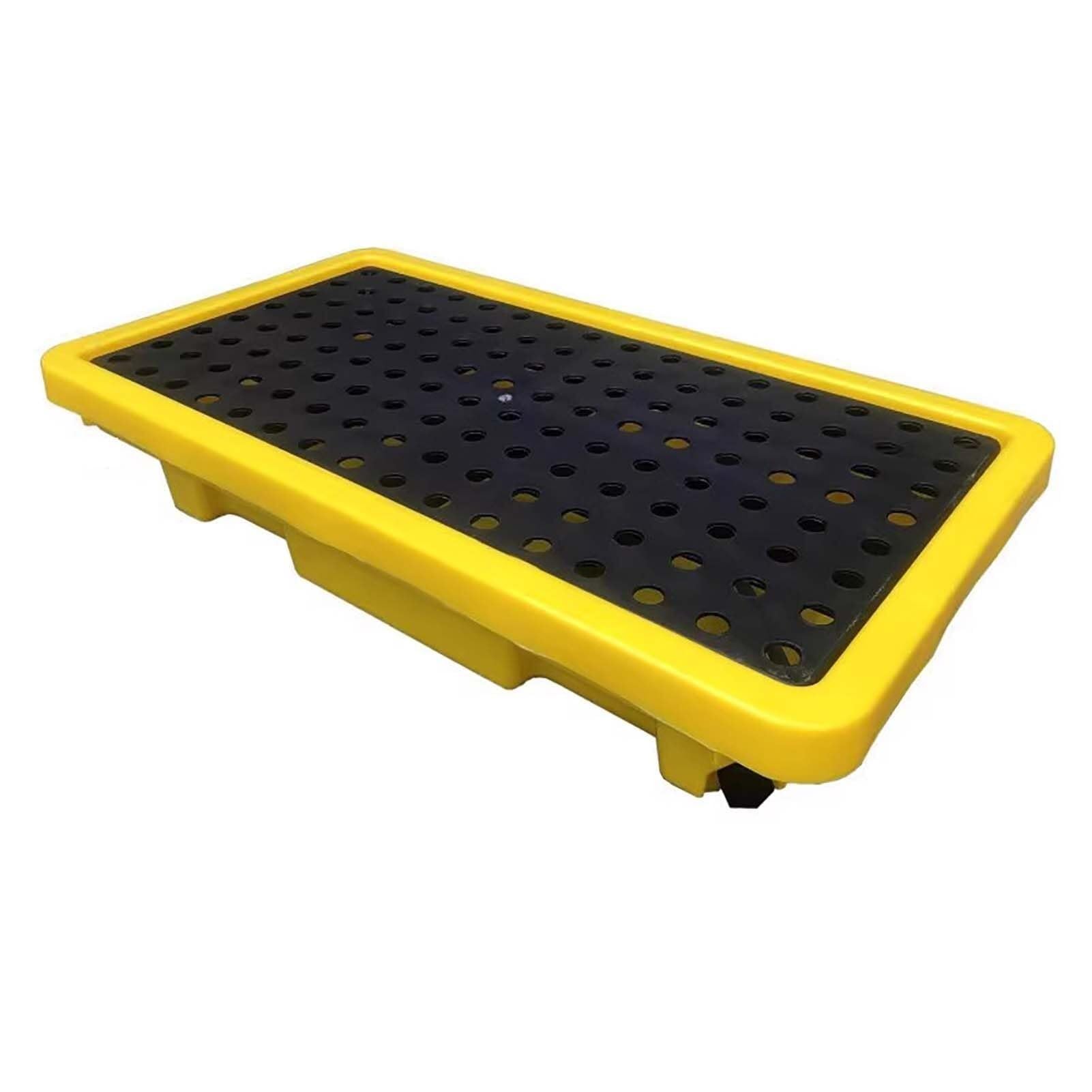 Plateforme de collecte étacollecte avec grand plateau de rétention étanche et drain