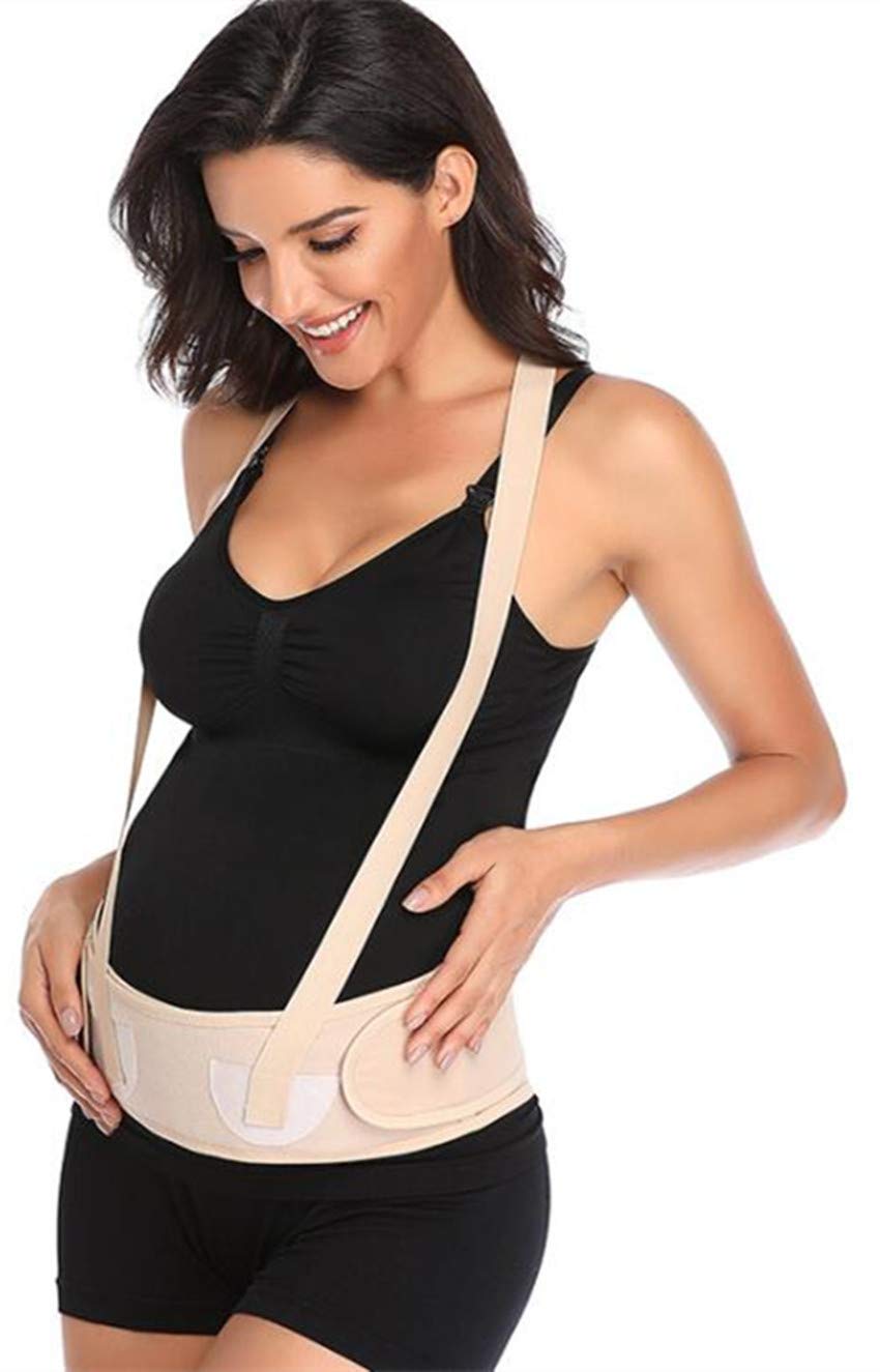 Maternity Belt, Belly Band with Shoulder Straps for Pregnancy Support Belt Back Support Protection
