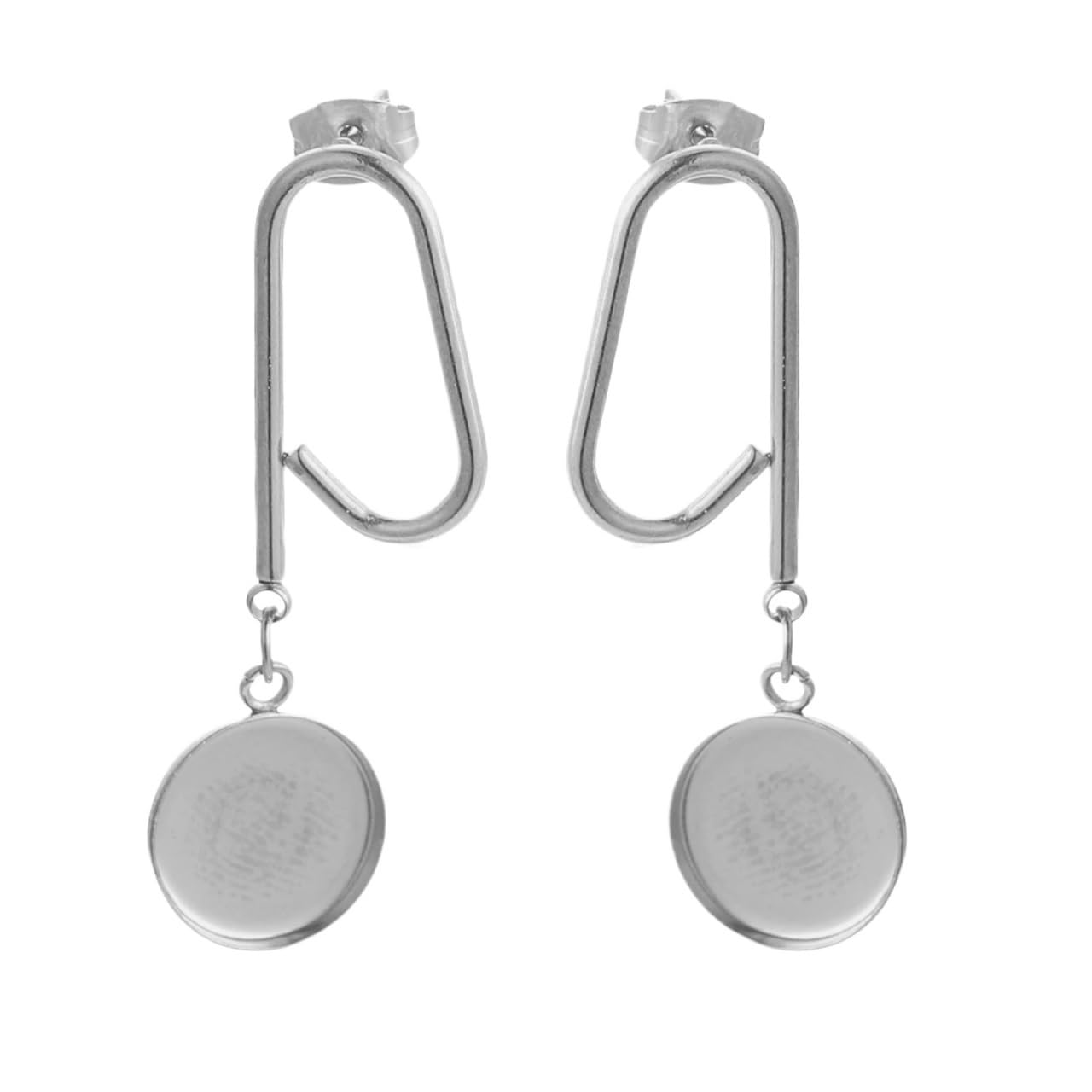 zyrqon 20pcs/lot Gold Stainless Steel Dangle Earring Base Blanks Fit 12mm Cabochon Bezel Settings DIY Post Stud Earrings Findings(ColorS2)