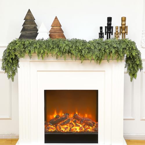 Waydress 1 Pcs 6ft Christmas Cedar Garland Artificial Realistic Soft...
