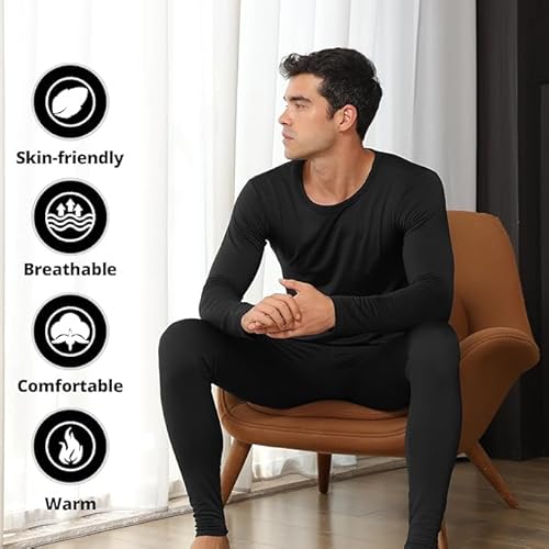 Channo Ropa Interior Térmica Camiseta de Hombre Gris L