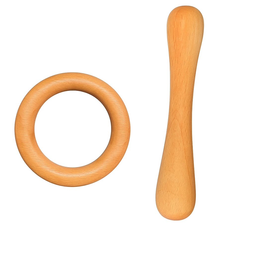 Shark Doo Doo® Neem Wood Baby Teether Combo (Ring & Stick) | Organic & Handcrafted | Chemical-Free, Antibacterial Teething Toy for Babies-picture-14