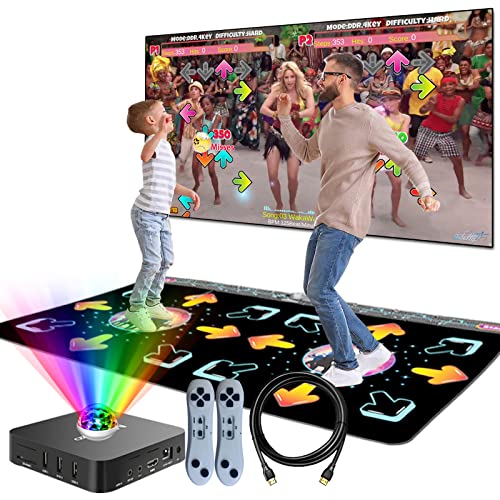 YRPRSODF Double Dance Mat for Kids and Adults, TV/ PC HDMI Electronic Dancing Step Pad with