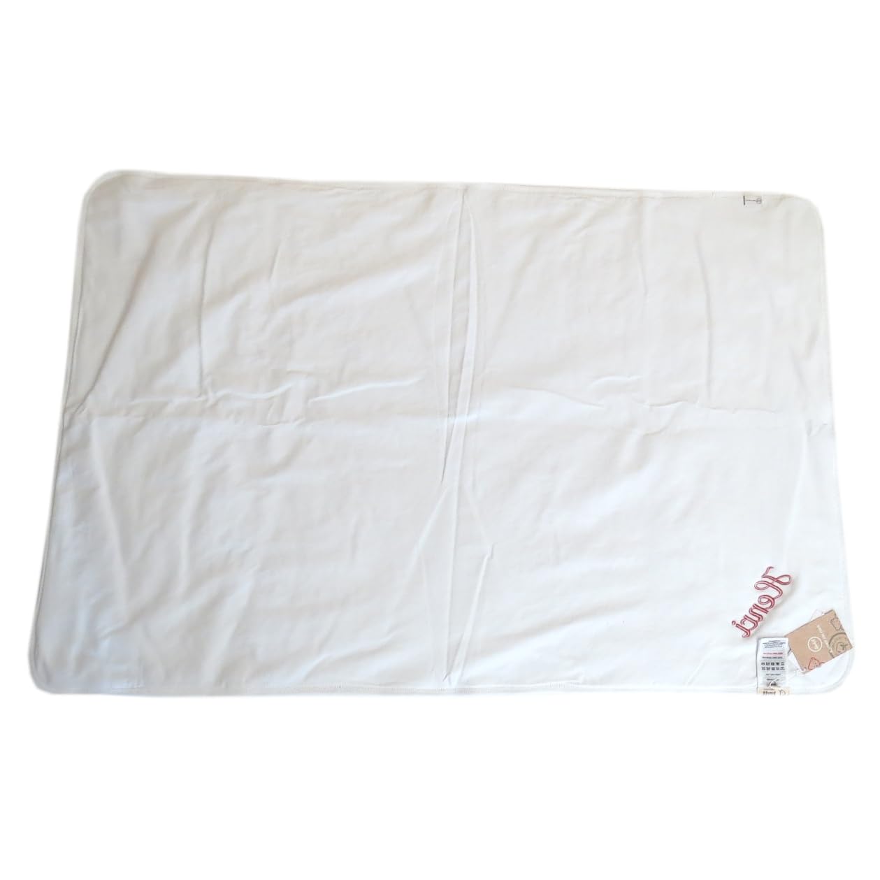 Babydecke mit Wunschnamen bestickt Baseball-Teddy weiß 90 cm x 60 cm