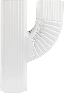 Downspout Gutter Upright Y Connector 2x3 Right White，Connection Rain Gutter Downspout