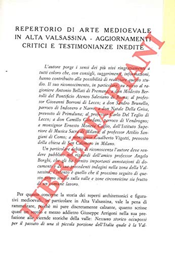 Repertorio di arte medioevale in Alta Valsassina. Aggiornamenti critici e testimonianze inedite.