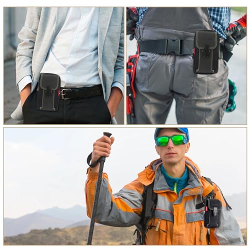 Handy Smartphonetasche, Multifunktional Bauchtasche Tasche Beutel für Camping Wandern Radfahren, Geeignet für Telefone bis zu 6,5 Zoll (2 Stück Schwarz)