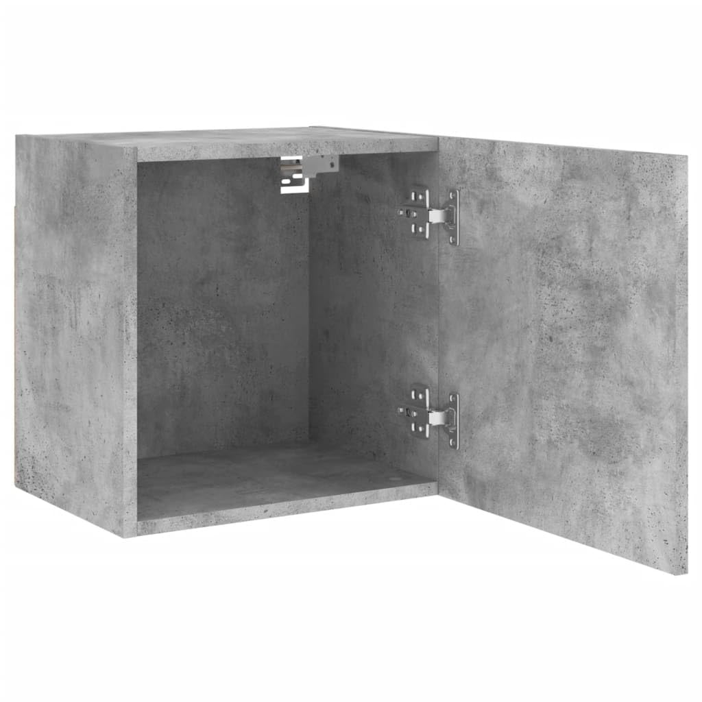 Mobile da parete per TV, 2 pezzi, grigio cemento, 40,5 x 30 x 40 cm