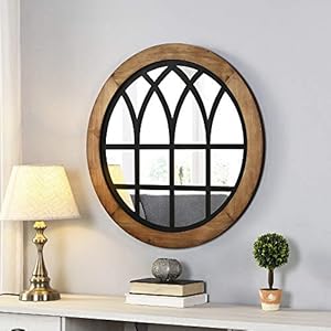 FirsTime Co Covington Farmhouse Black Arch Mirror American Crafted Rustic Brown 30 x 11 x 30