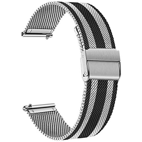 TRUMiRR Replacement for Huawei Watch GT 2 46mm/GT Sport 46 mm/GT Active/GT Elegant Strap, Stainless Steel Watchband Woven Mesh Metal Strap Sports Replacement for Huawei Watch GT 2 /GT 46mm Cover