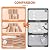 10 Sheet Long Hexagon Peel and Stick Backsplash Tile, 12"x12" 3D Adhesive Glossy Marble Vinyl Stick on Wall Tiles for Bathroom, Kitchen, Living Room (Beige, 12" x 12")