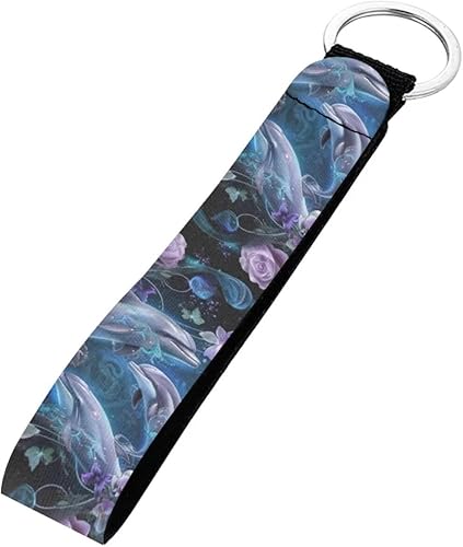 Llavero automático Lanyard Hand Wrist Lanyard Correa de muñeca con anillo de metal