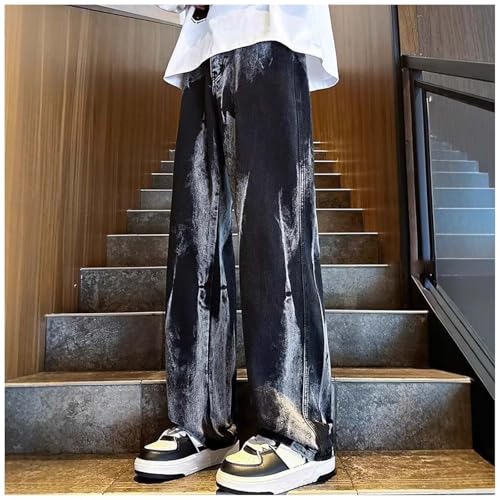 Unisex Tie-Dye Jeans | Wide Leg High Waisted Palazzo Pants for Women & Men | Rock Revival Style Straight Leg Streetwear2