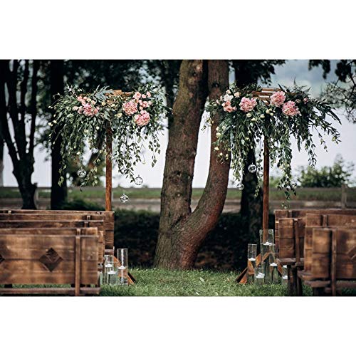 Boda Escenario Ceremonia Photocall Flor Corazón Fotografía Telones de Fondo Fondos fotográficos Personalizados para Photo Studio A24 9x6ft / 2.7x1.8m