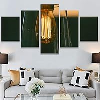 SIGNWIN 5 Panel Canvas Wall Art Modern Art Abstract Closeup Industrial Modern Art Multicolor Patterns for Home Decorations Ready to Hang - 60