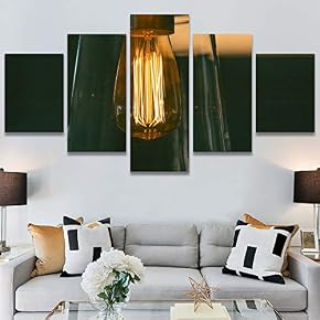 SIGNWIN 5 Panel Canvas Wall Art Modern Art...
