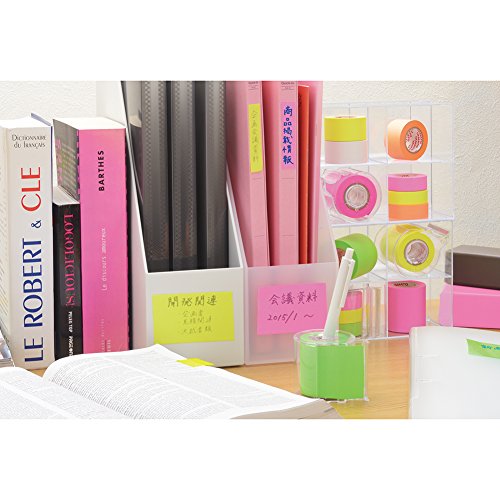 Image of Yamato RK-15CH-A Sticky Notes Memoc Roll Tape with Cutter, 0.6 inches (15 mm) x 32.8 ft (10 m) (Pack of 2)