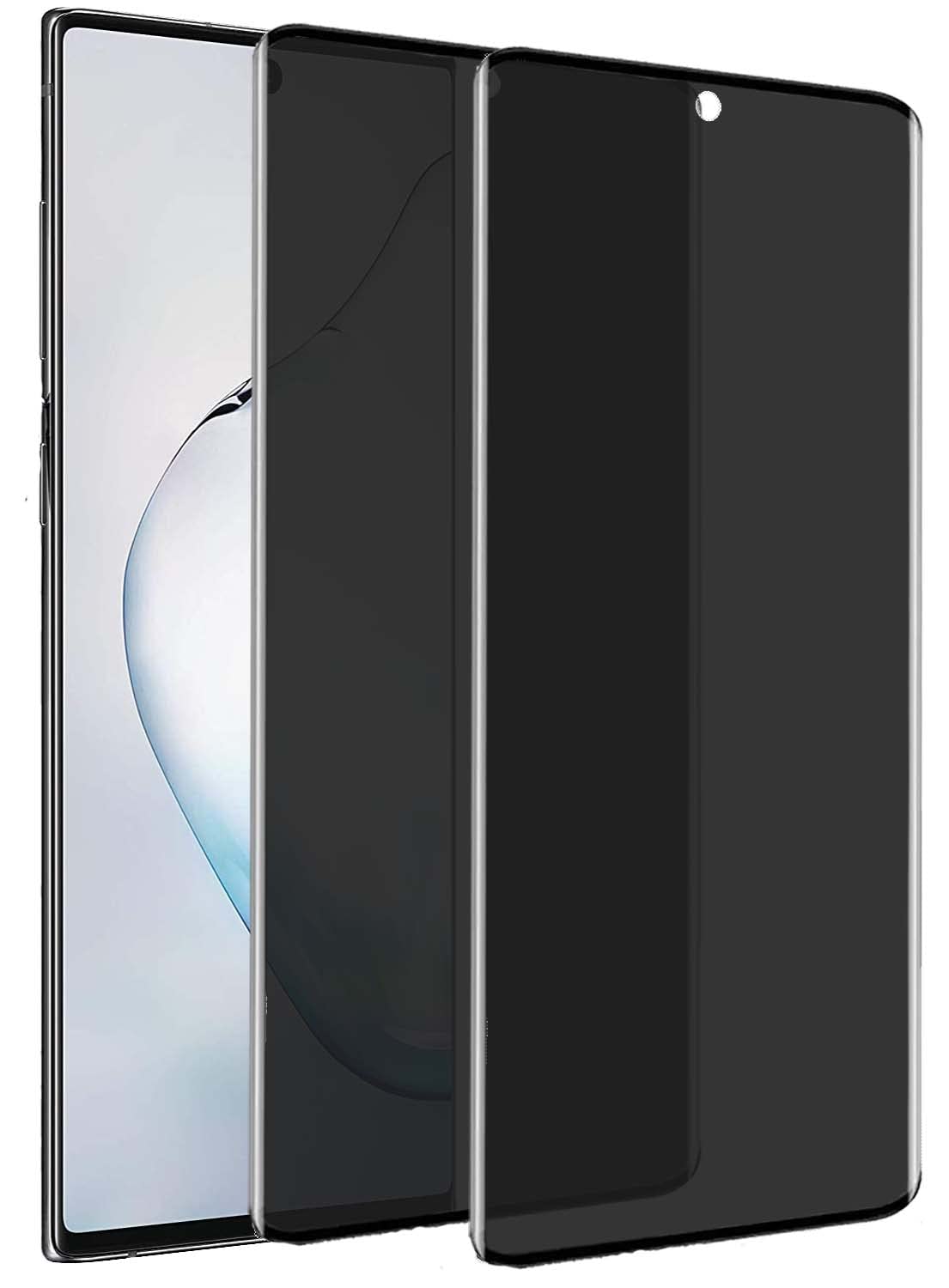 [2 Pack] Privacy Screen Protector for Samsung Galaxy Note 10 6.3 Inch Tempered Glass, Anti-spy,No Bubbles,9H Hardness HD, 3D Bending Full Coverage