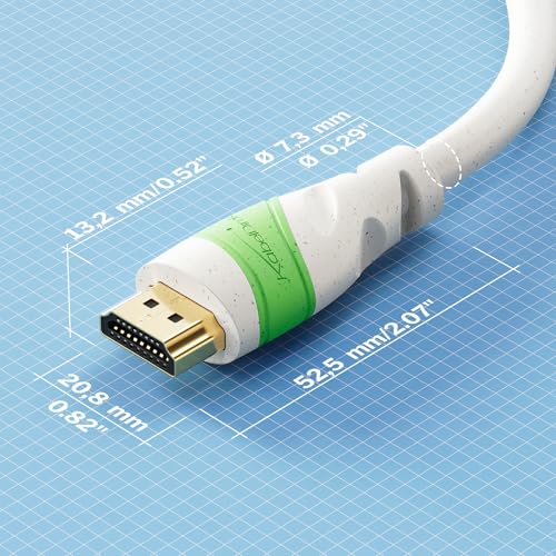 KabelDirekt, Eco HDMI cable, 1m (Cable sheath partially made from bio materials like straw granules - Image 3
