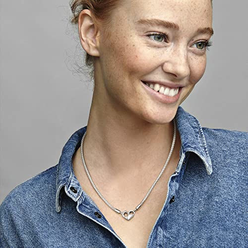 Pandora Moments Studded Chain Necklace - Compatible Moments Charms and Pendants - Stunning Women's Jewelry - Sterling Silver - 17.7"3